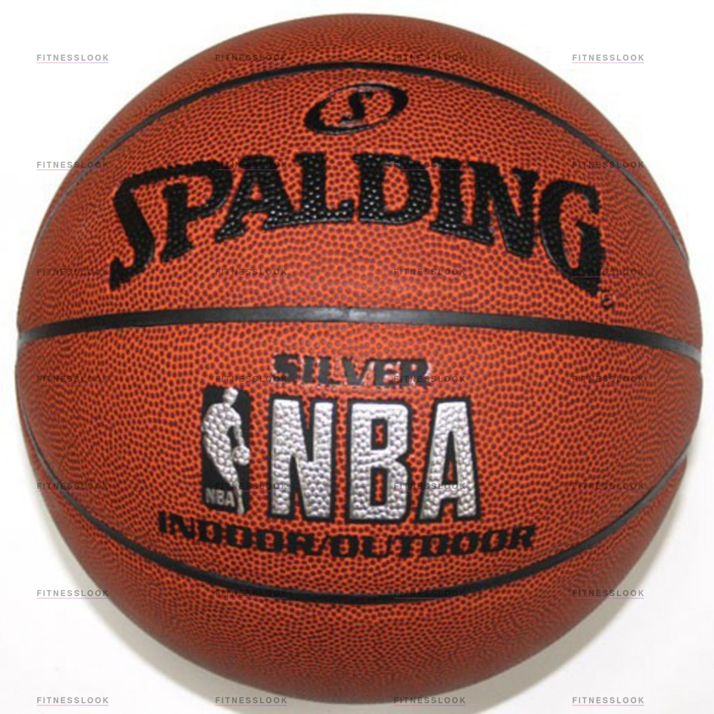 Spalding NBA SILVER indoor / outdoor из каталога баскетбольных мячей в Москве по цене 3490 ₽