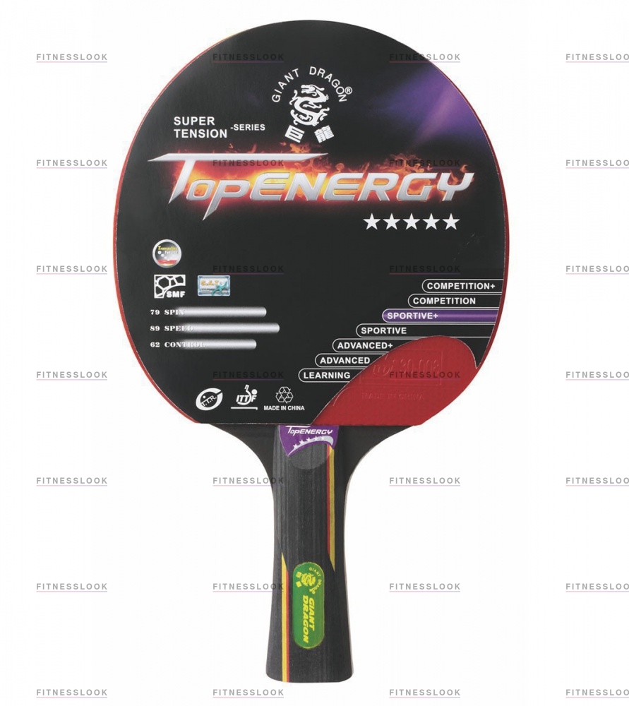 TopEnergy в Москве по цене 790 ₽ в категории ракетки для настольного тенниса Giant Dragon