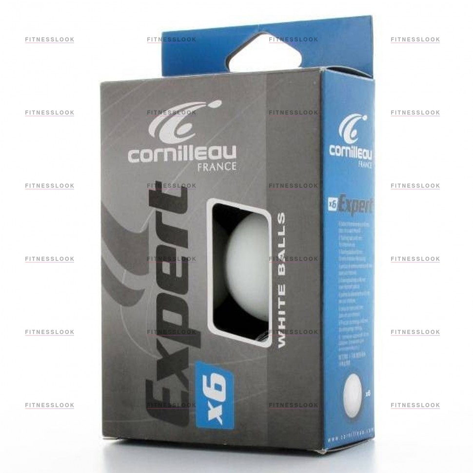 Cornilleau Expert 6 шт 40 мм (белый) из каталога мячей для настольного тенниса в Москве по цене 500 ₽