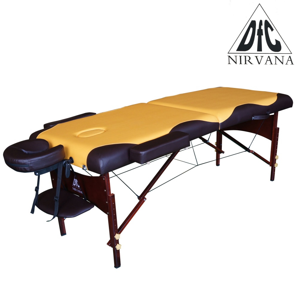 Nirvana Relax (горчичный/коричневый) в Москве по цене 18990 ₽ в категории складные массажные столы DFC
