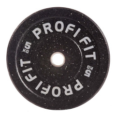 Profi Fit бамперный черный 5 кг из каталога дисков для штанги с посадочным диаметром 50 мм. в Москве по цене 5770 ₽