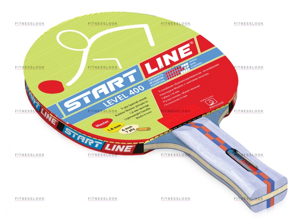 Level 400 анатомическая в Москве по цене 790 ₽ в категории ракетки для настольного тенниса Start Line