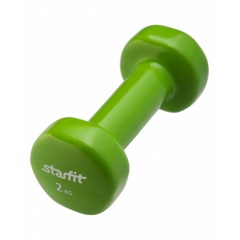 StarFit виниловая 2 кг, зеленая из каталога гантелей для фитнеса в Москве по цене 1314 ₽