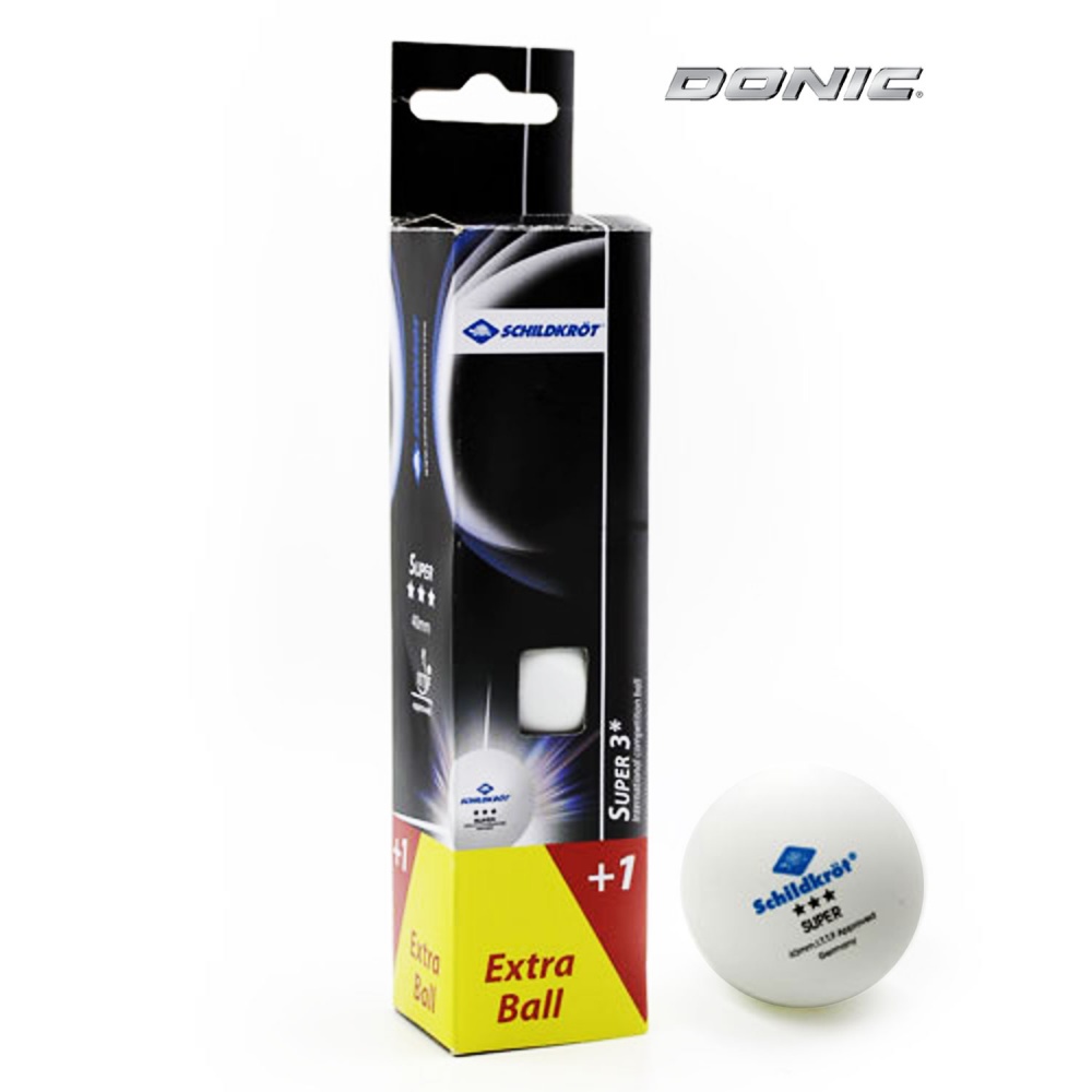 Мяч для настольного тенниса Donic Super 3 (4 шт.)